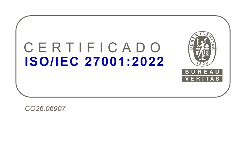 Certificado Bureau Veritas ISO/IEC 27001:2022