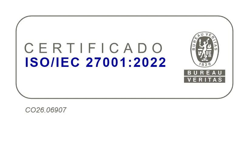 Certificado Bureau Veritas ISO/IEC 27001:2022